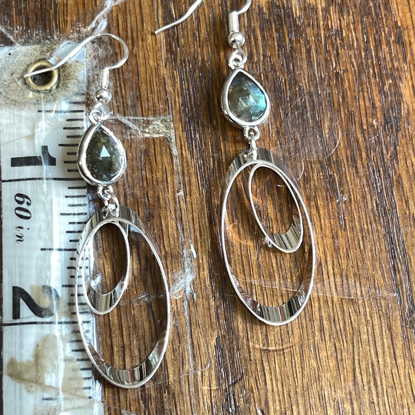 Labyrinth Labradorite earrings for healing and transformation