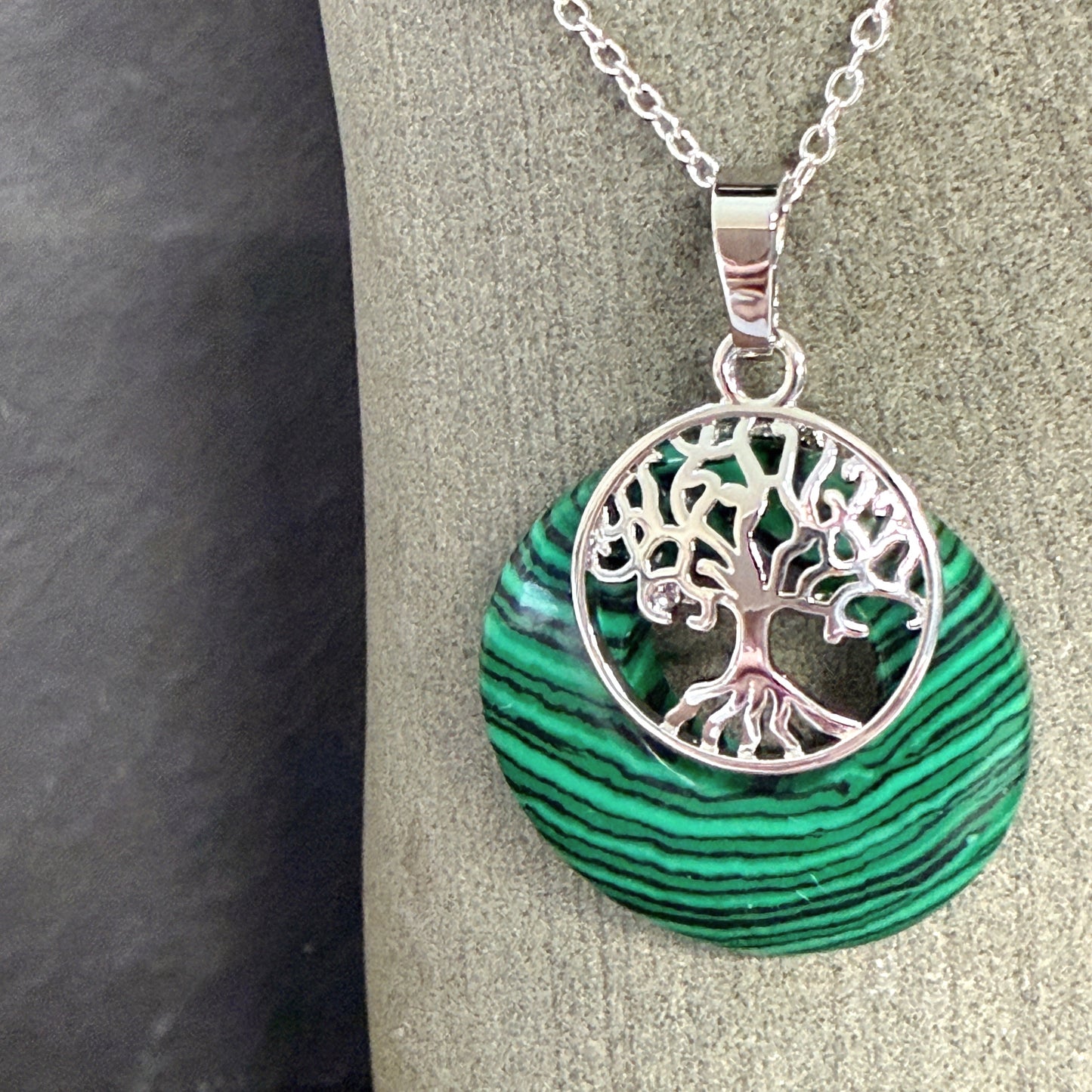 Tree of Life Gemstone and Shell Necklace