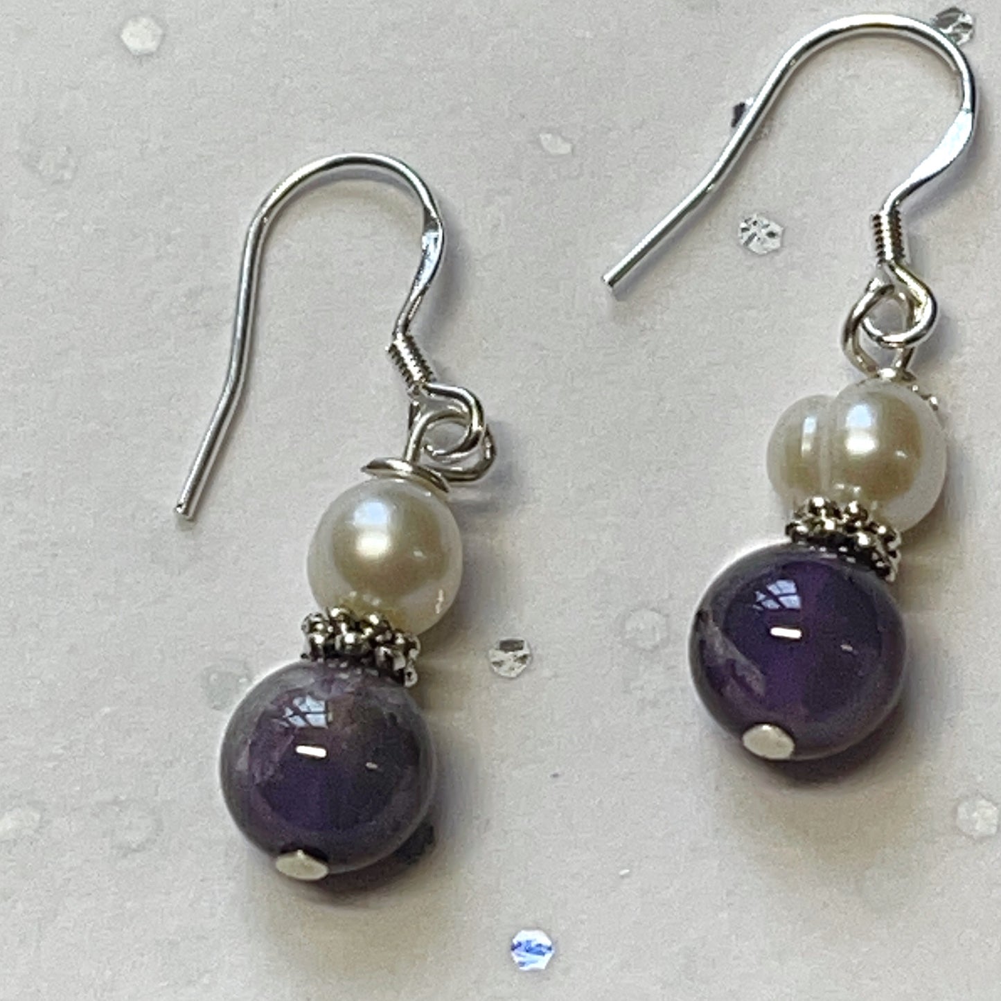 Soho Gemstone And Pearl Silver Earrings