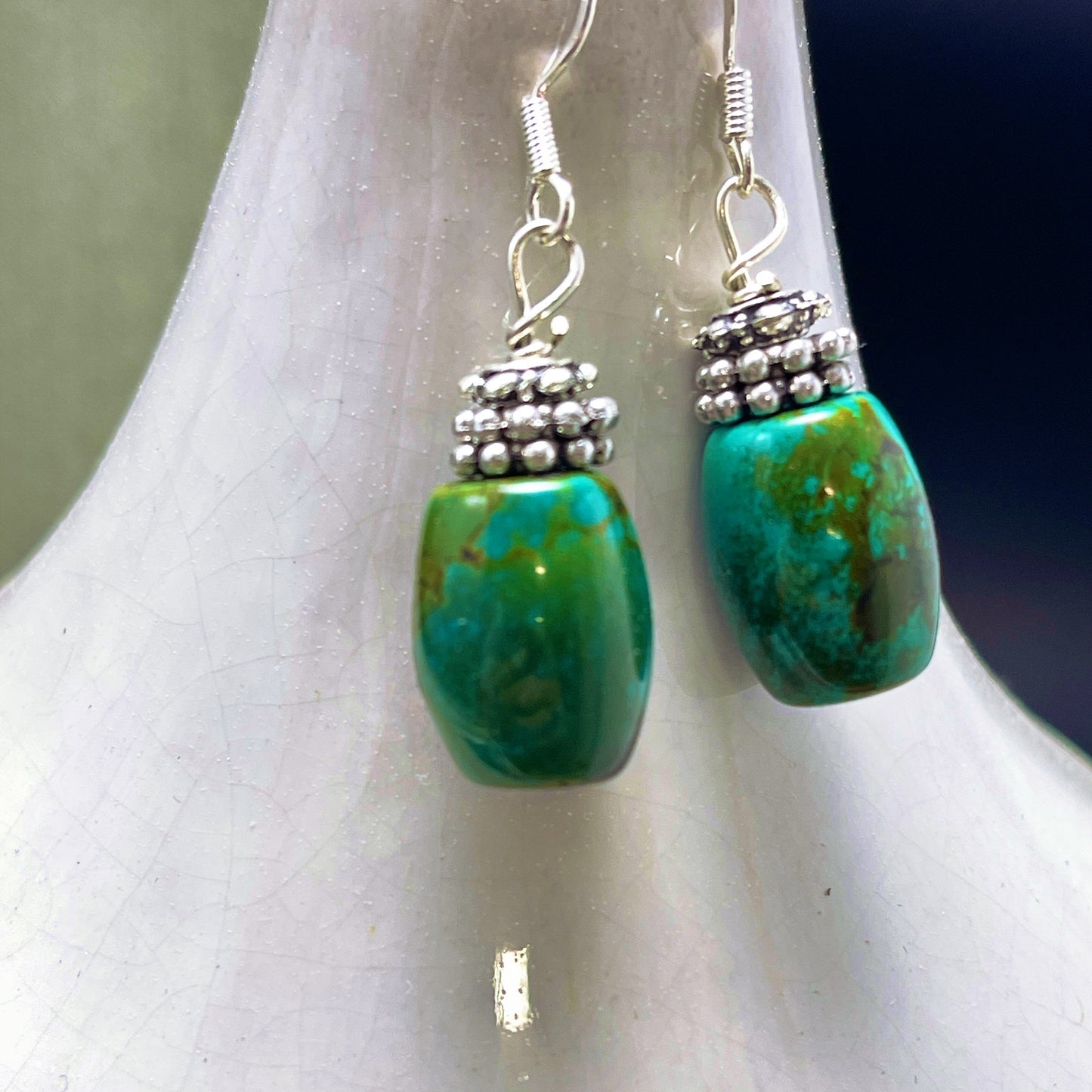 Turquoise Drum Earrings