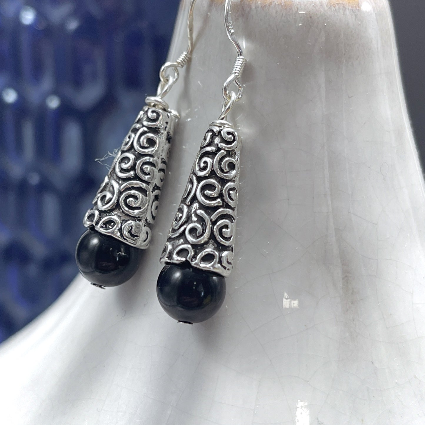 Cloudland Gemstone Bali Silver Earrings