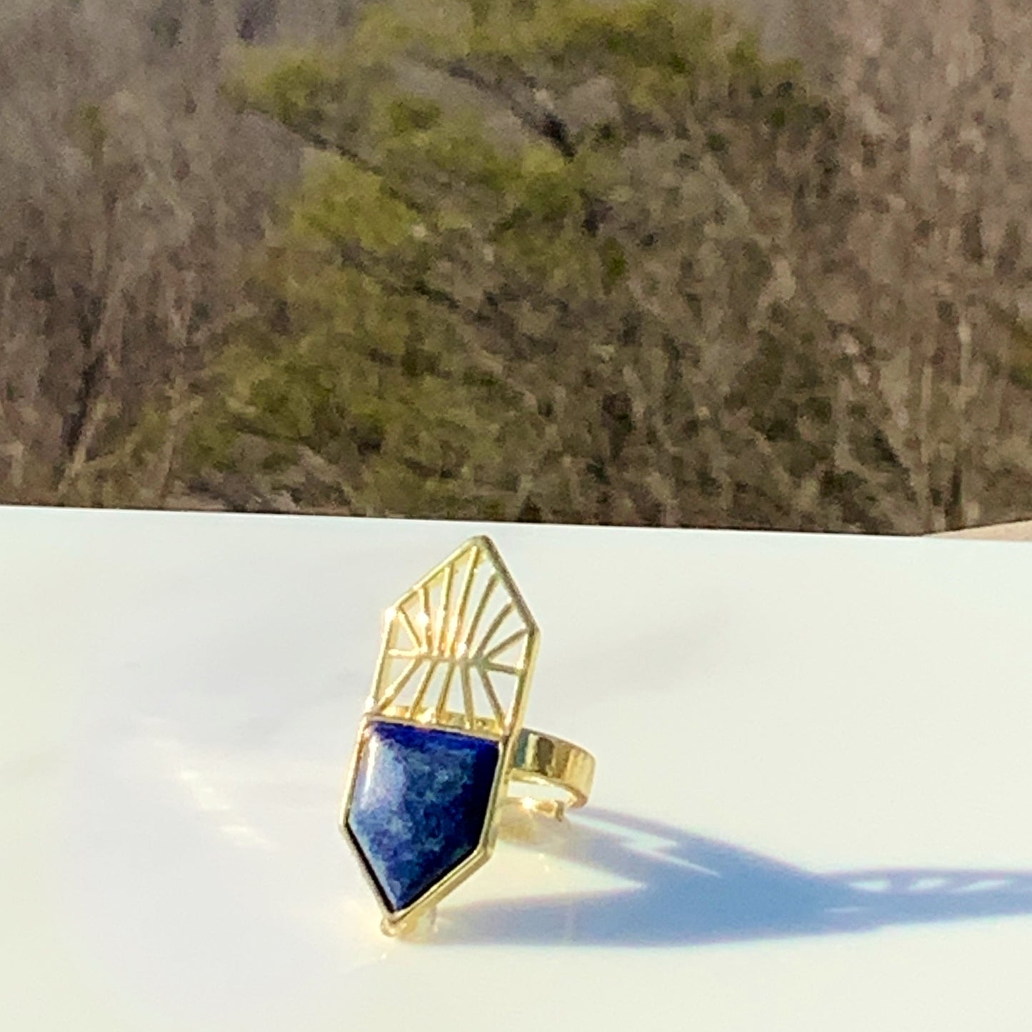 Geo Gemstone Ring