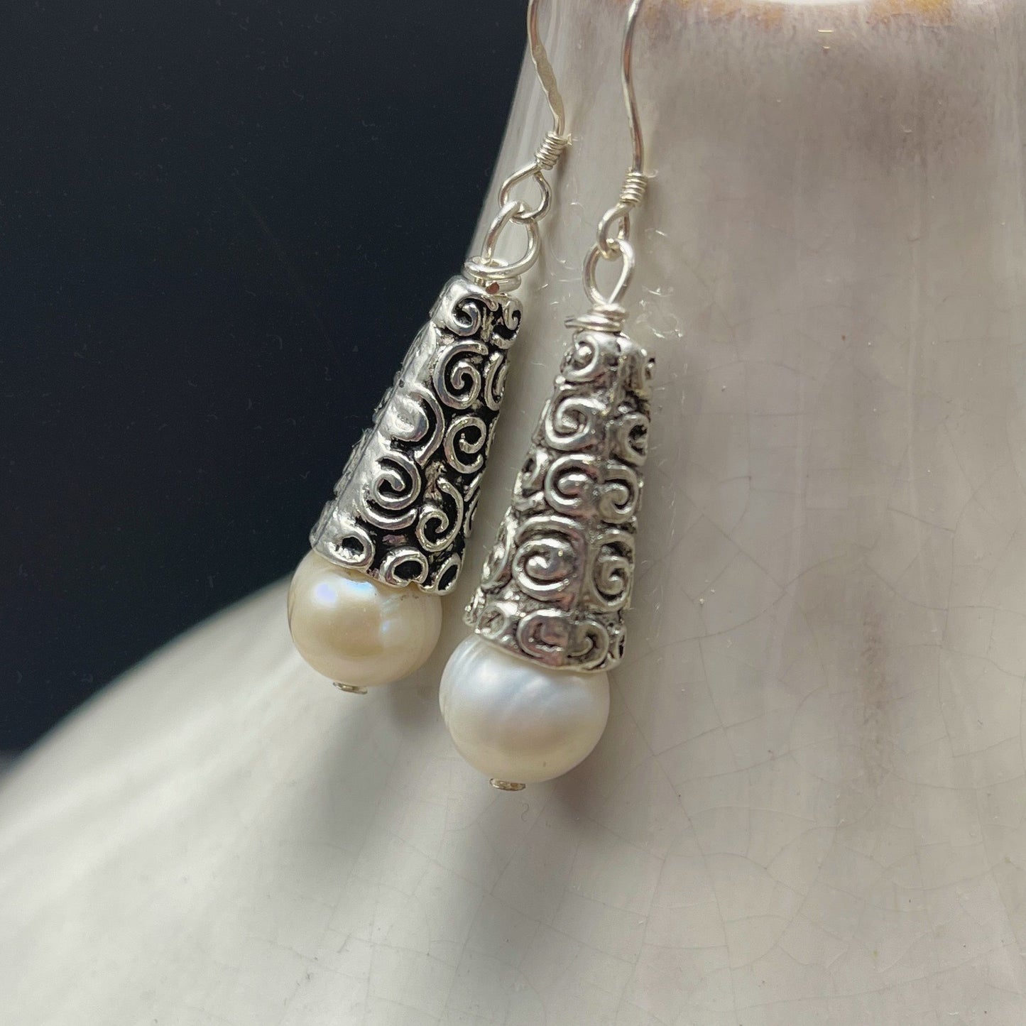 Cloudland Gemstone Bali Silver Earrings