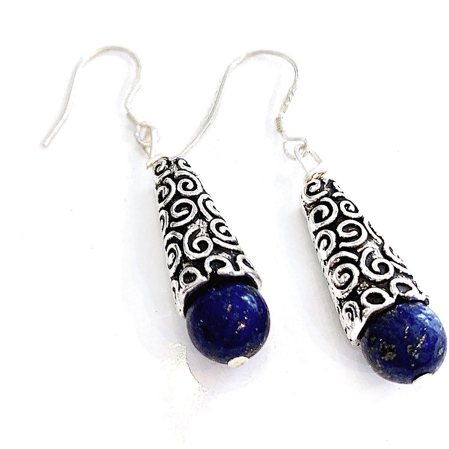Cloudland Gemstone Bali Silver Earrings