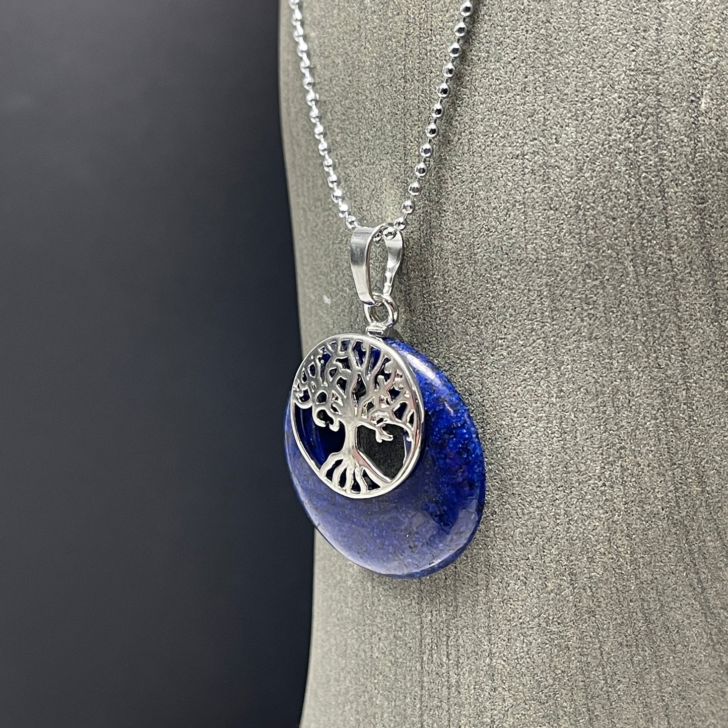 Tree of Life Gemstone and Shell Necklace
