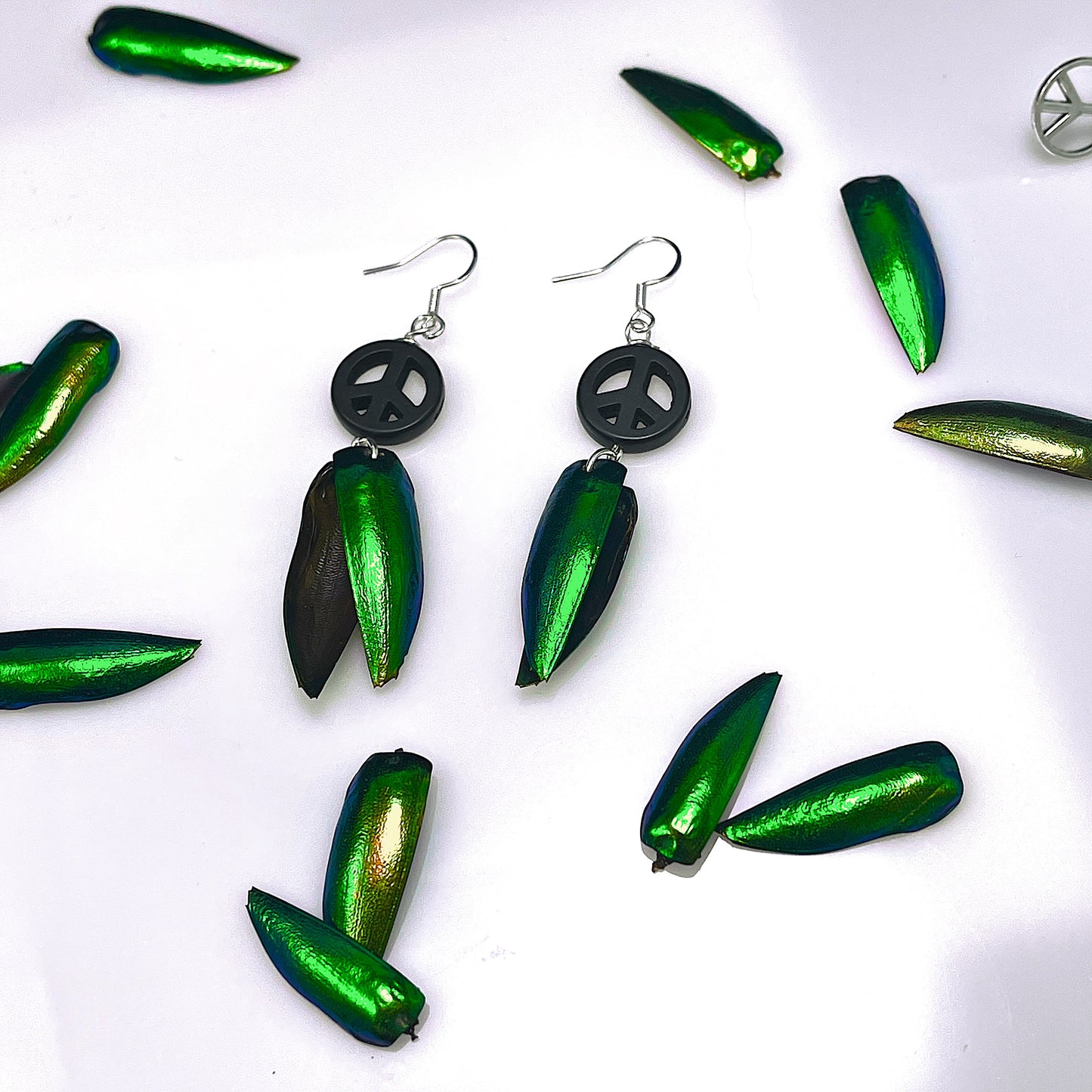 Jewel Wing Peace Earrings