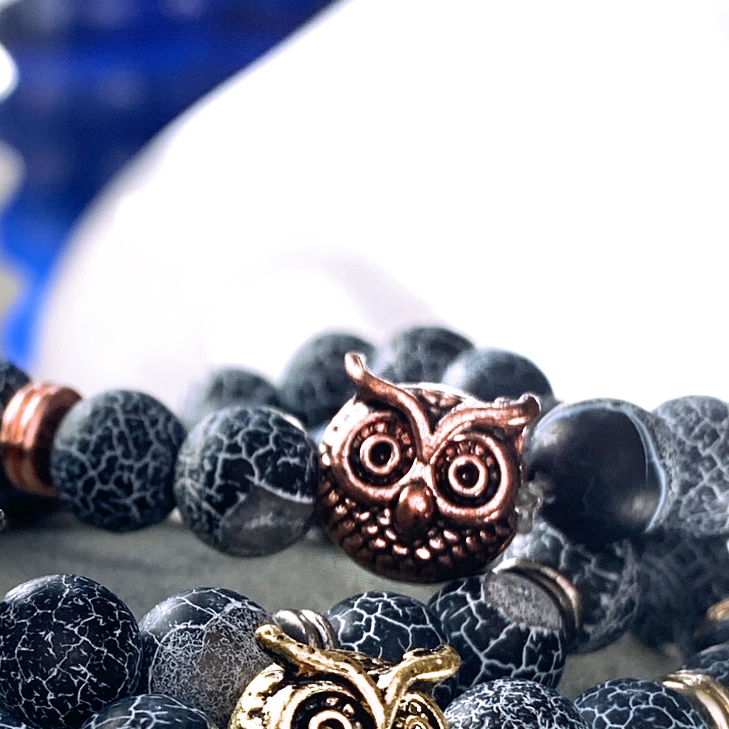 Bubo Owl Dragon Vein Bracelets