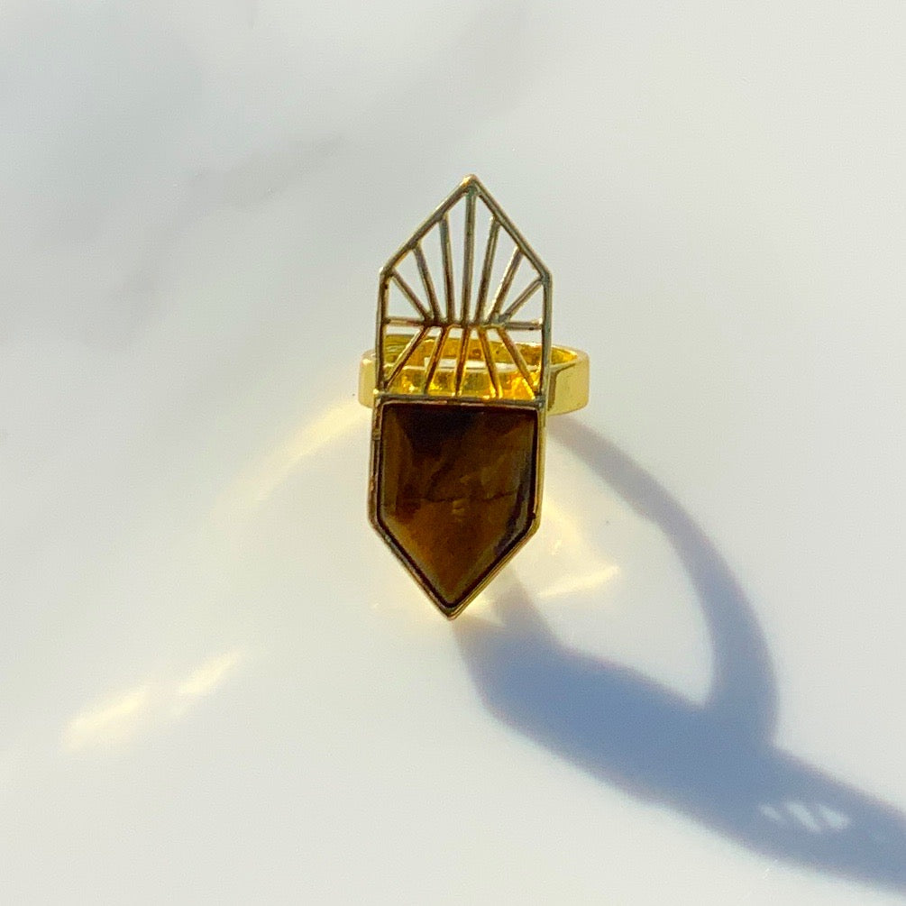 Geo Gemstone Ring