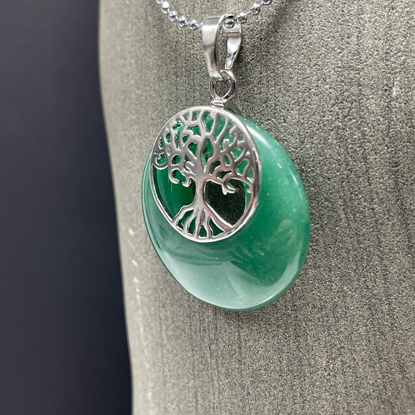 Tree of Life Gemstone and Shell Necklace