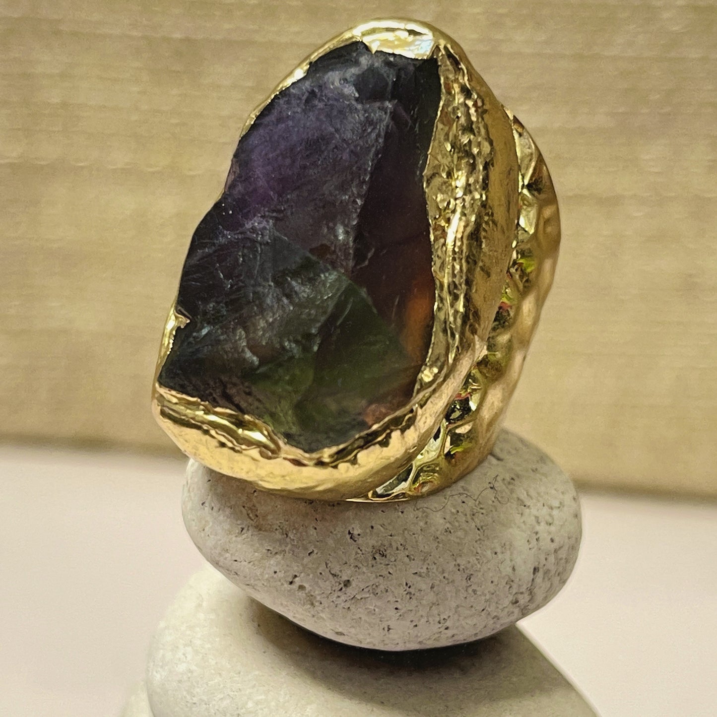 Genius Fluorite seriously statement ring