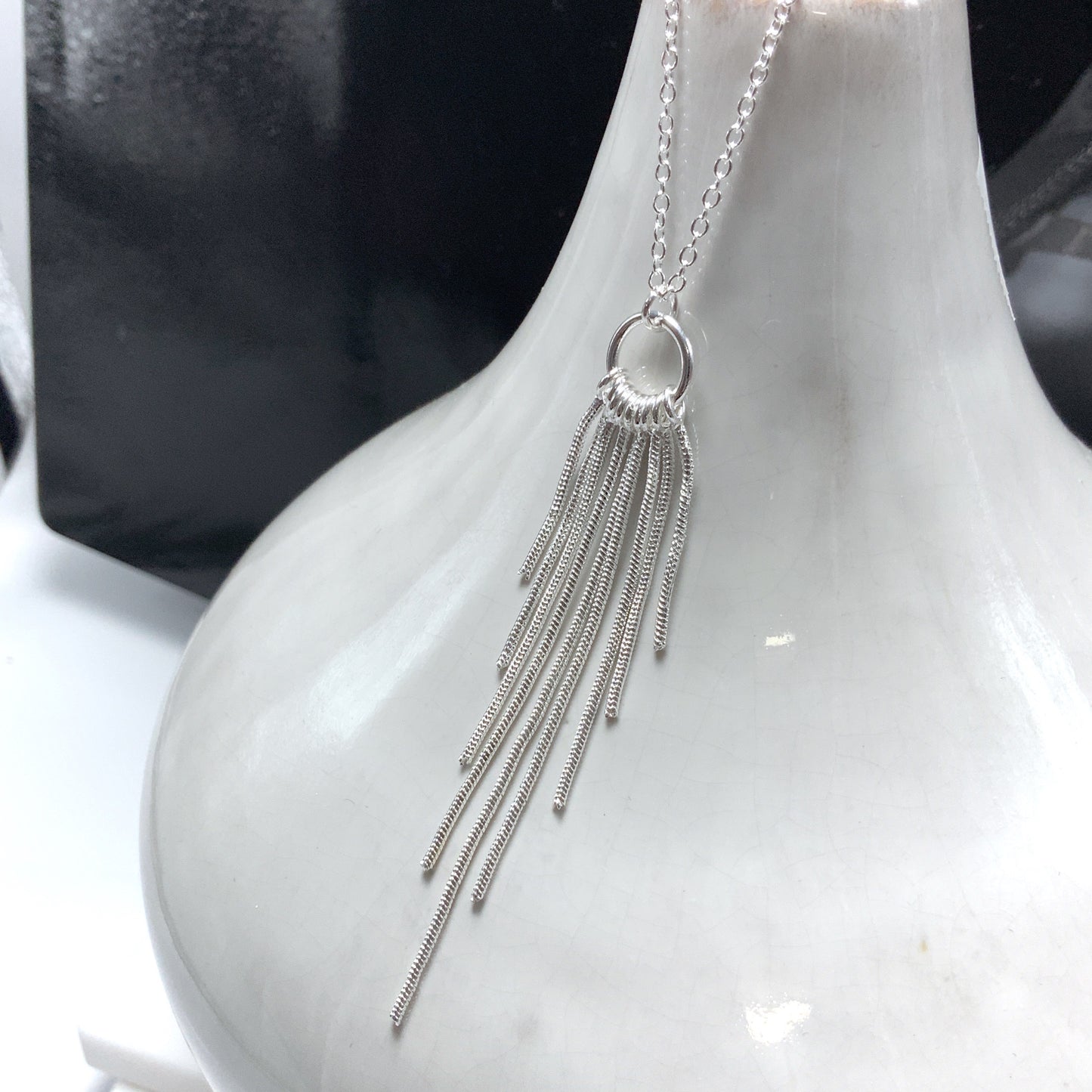 Olina Sterling Silver Tassel Necklace