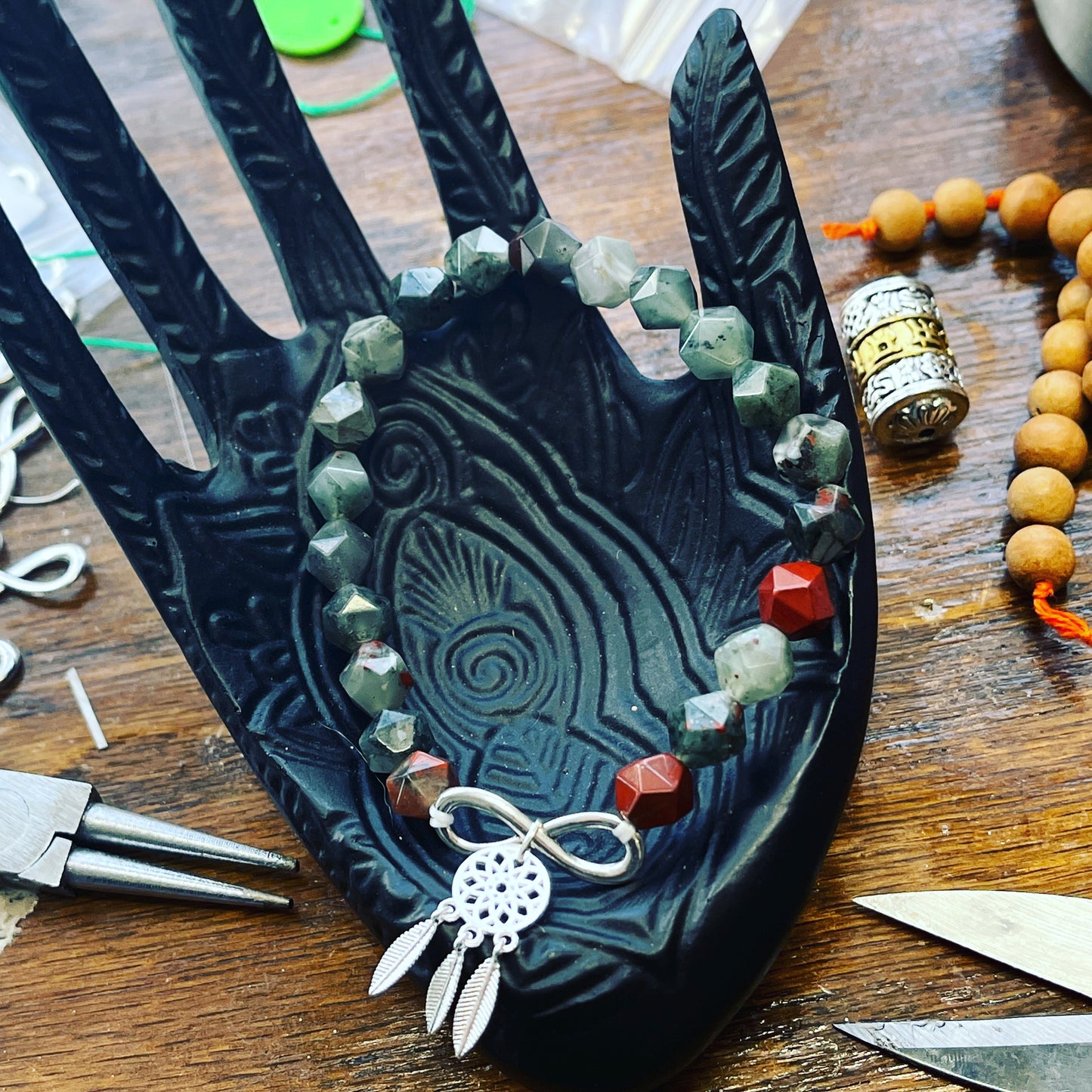 Sweven infinity dream catcher gemstone bracelet