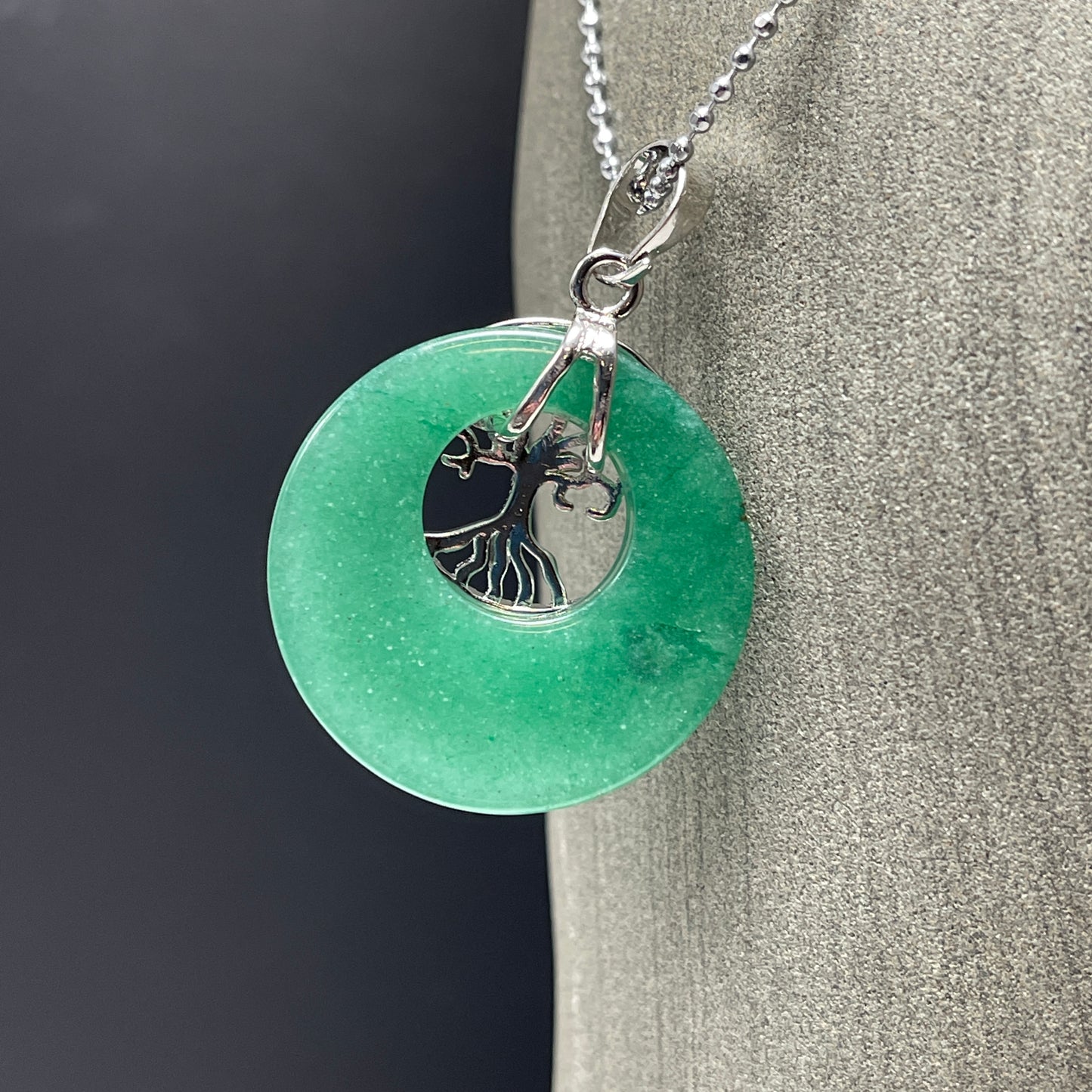 Yoga Meditation Gemstone Pendant Necklace
