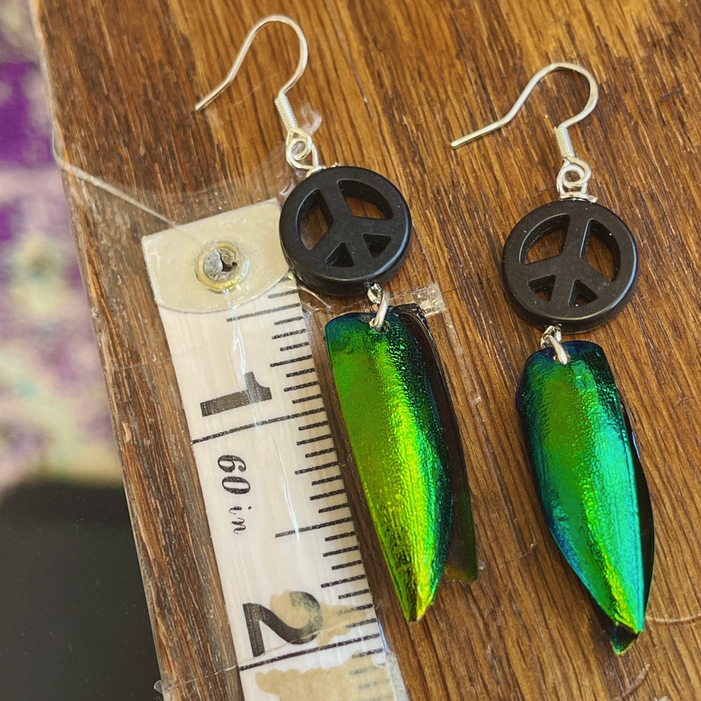 Jewel Wing Peace Earrings