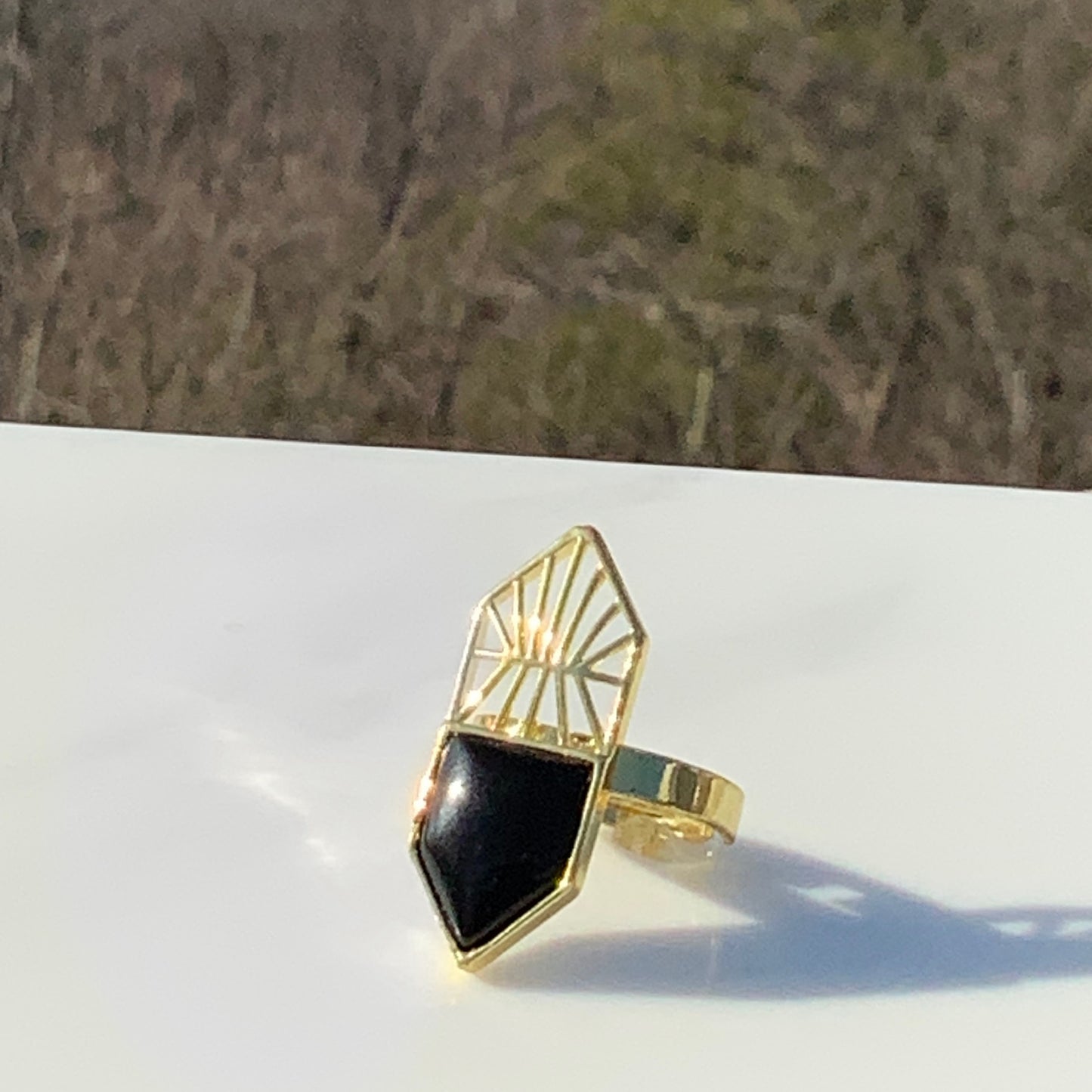 Geo Gemstone Ring