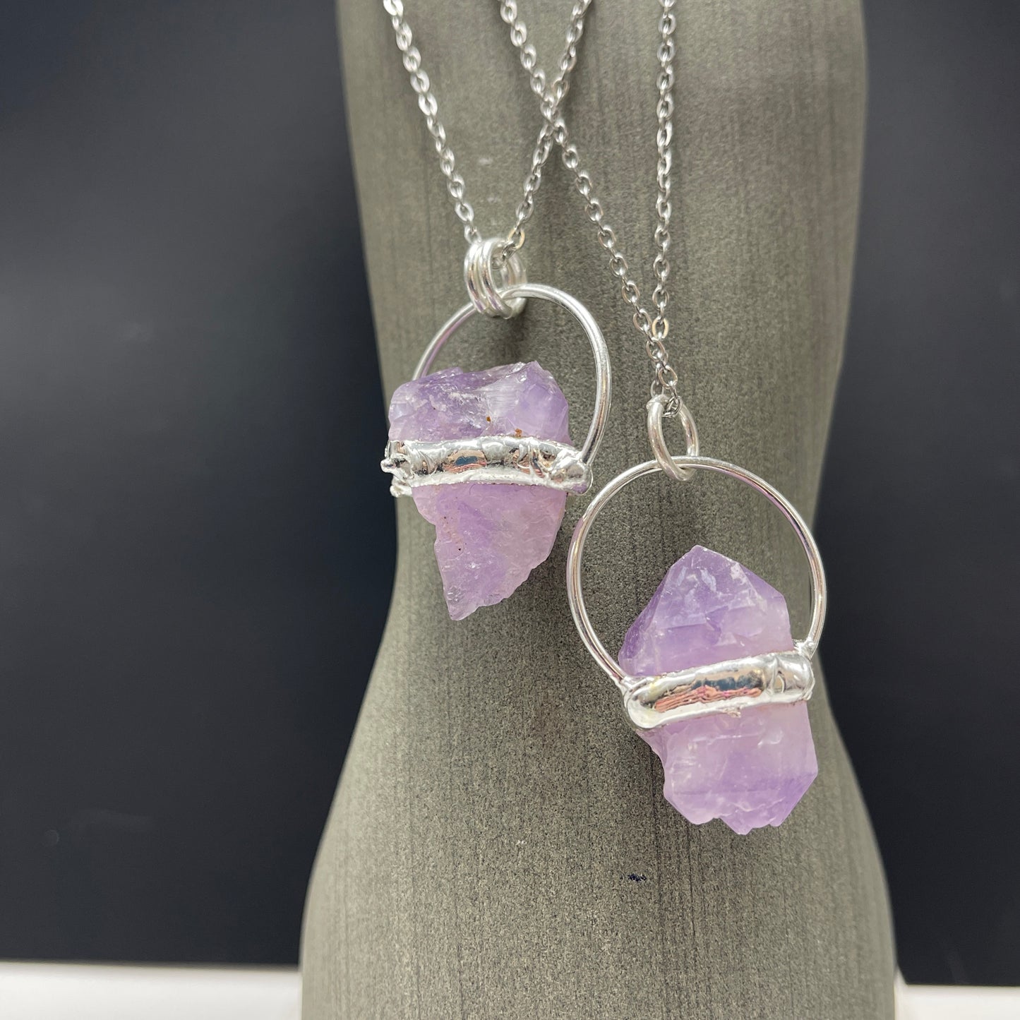 Dreamy Rock Amethyst Necklace