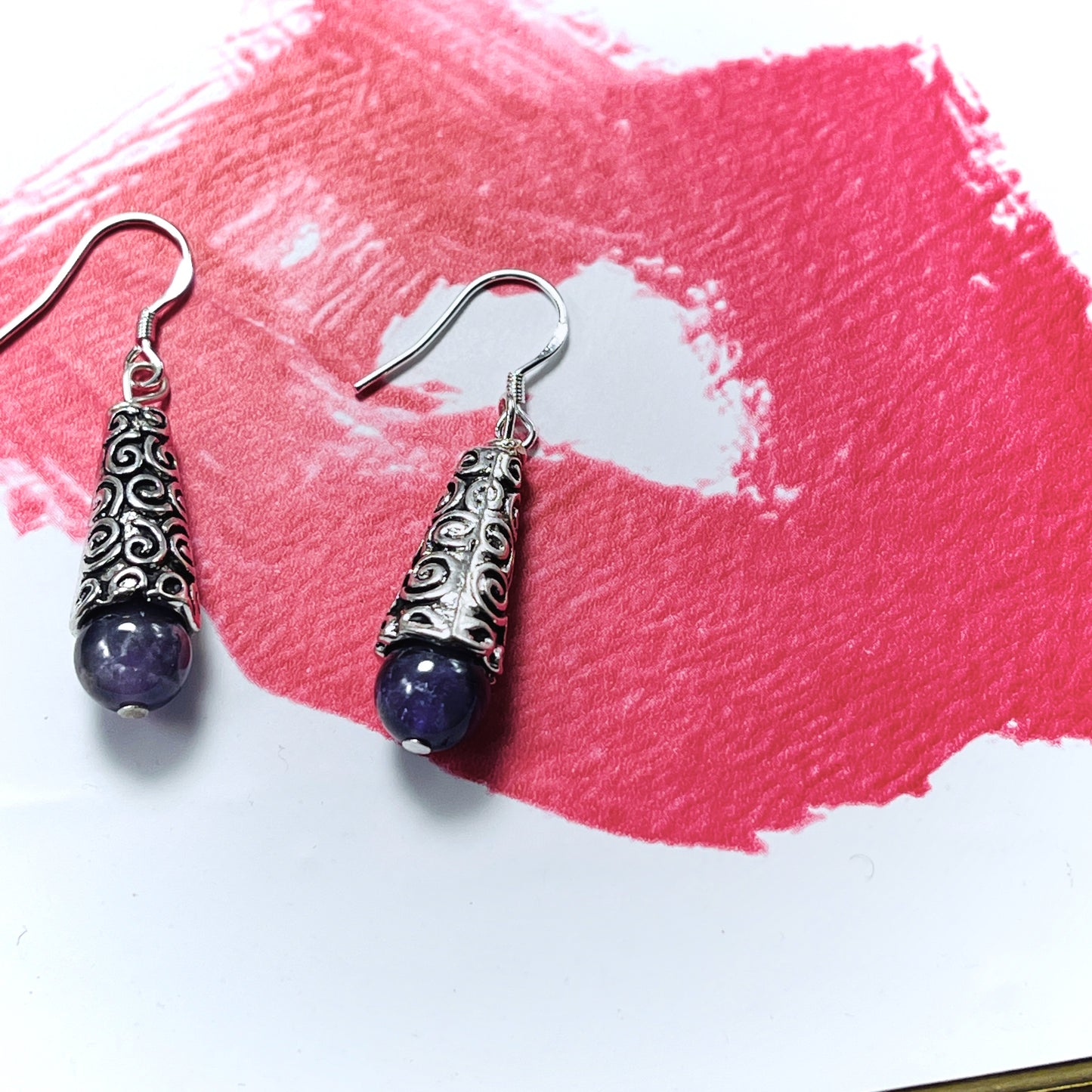 Cloudland Gemstone Bali Silver Earrings