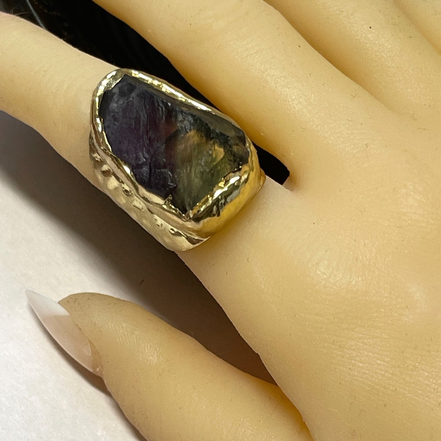 Genius Fluorite seriously statement ring