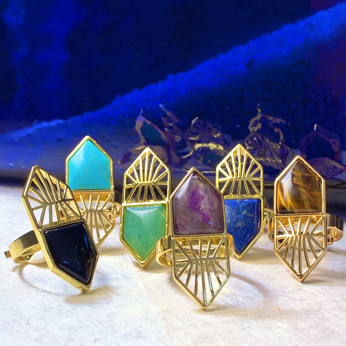 Geo Gemstone Ring
