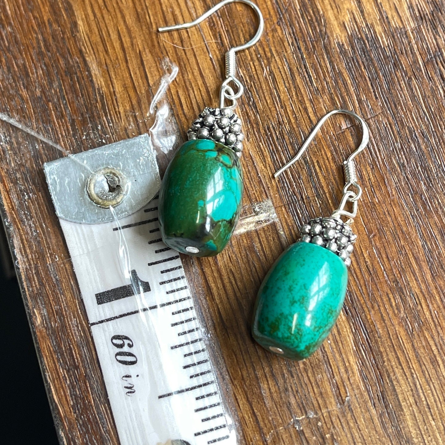Turquoise Drum Earrings
