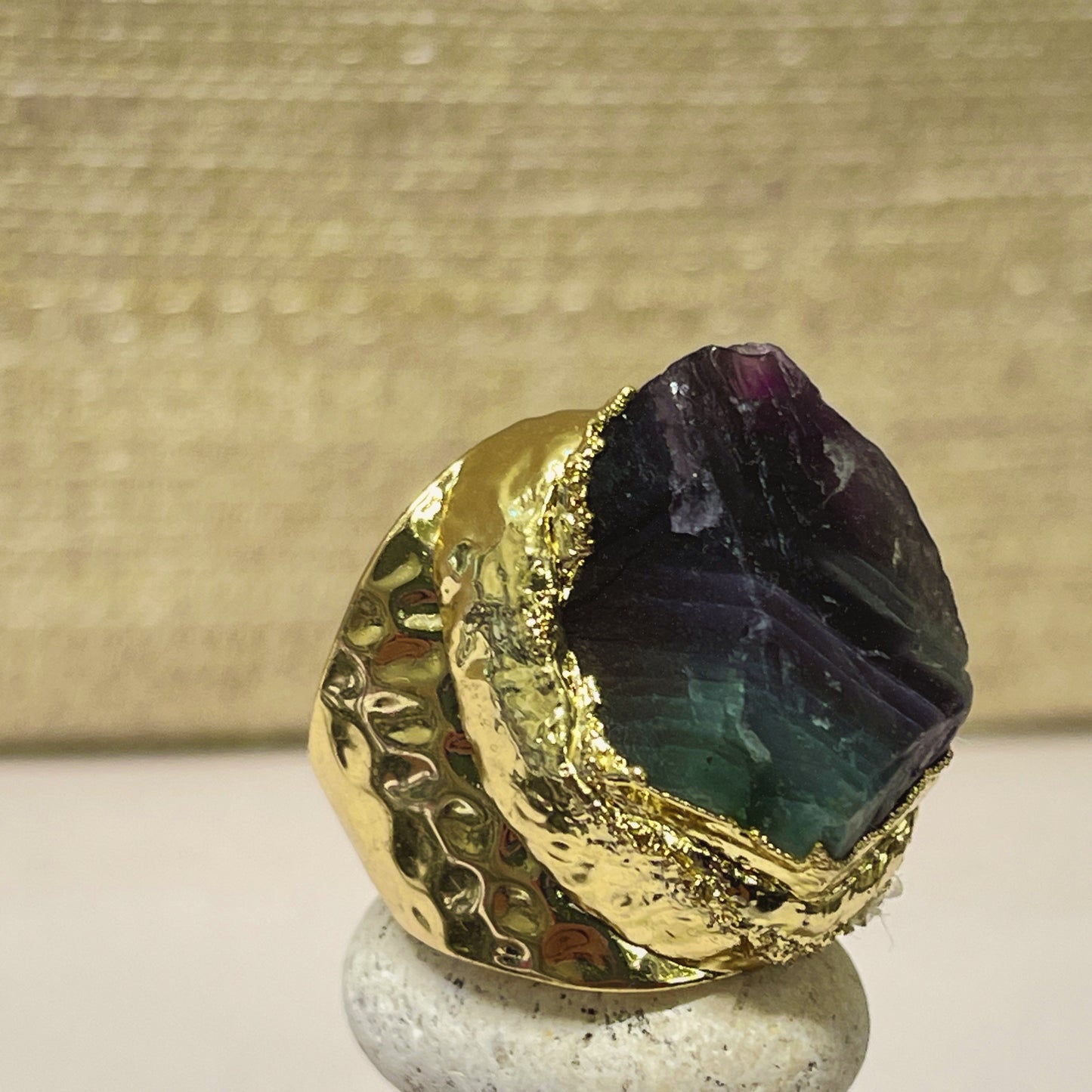 Genius Fluorite seriously statement ring
