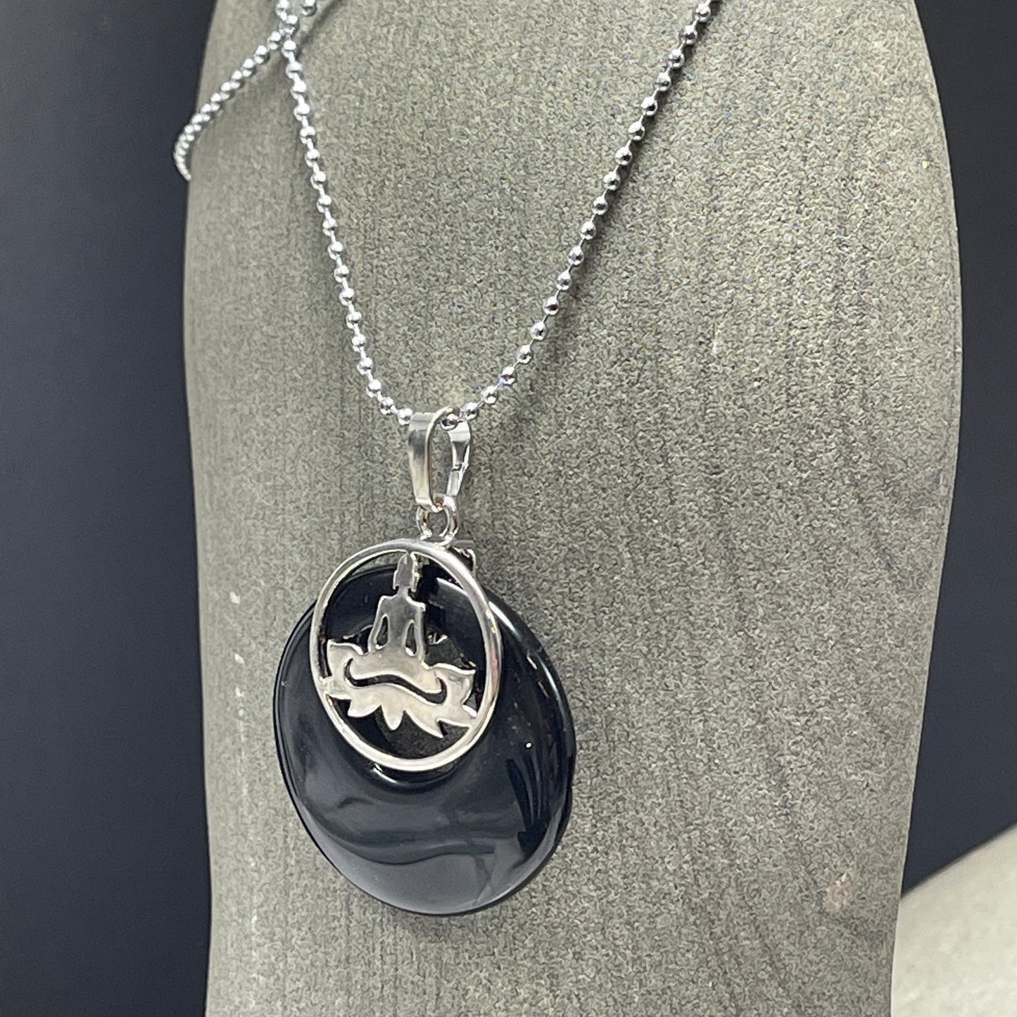 Yoga Meditation Gemstone Pendant Necklace