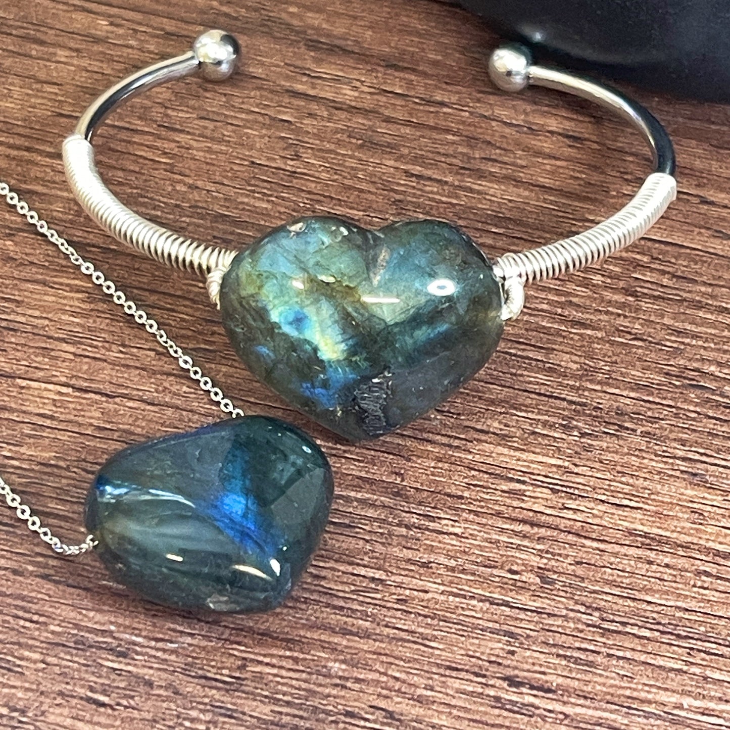 Labradorite Heart Necklace