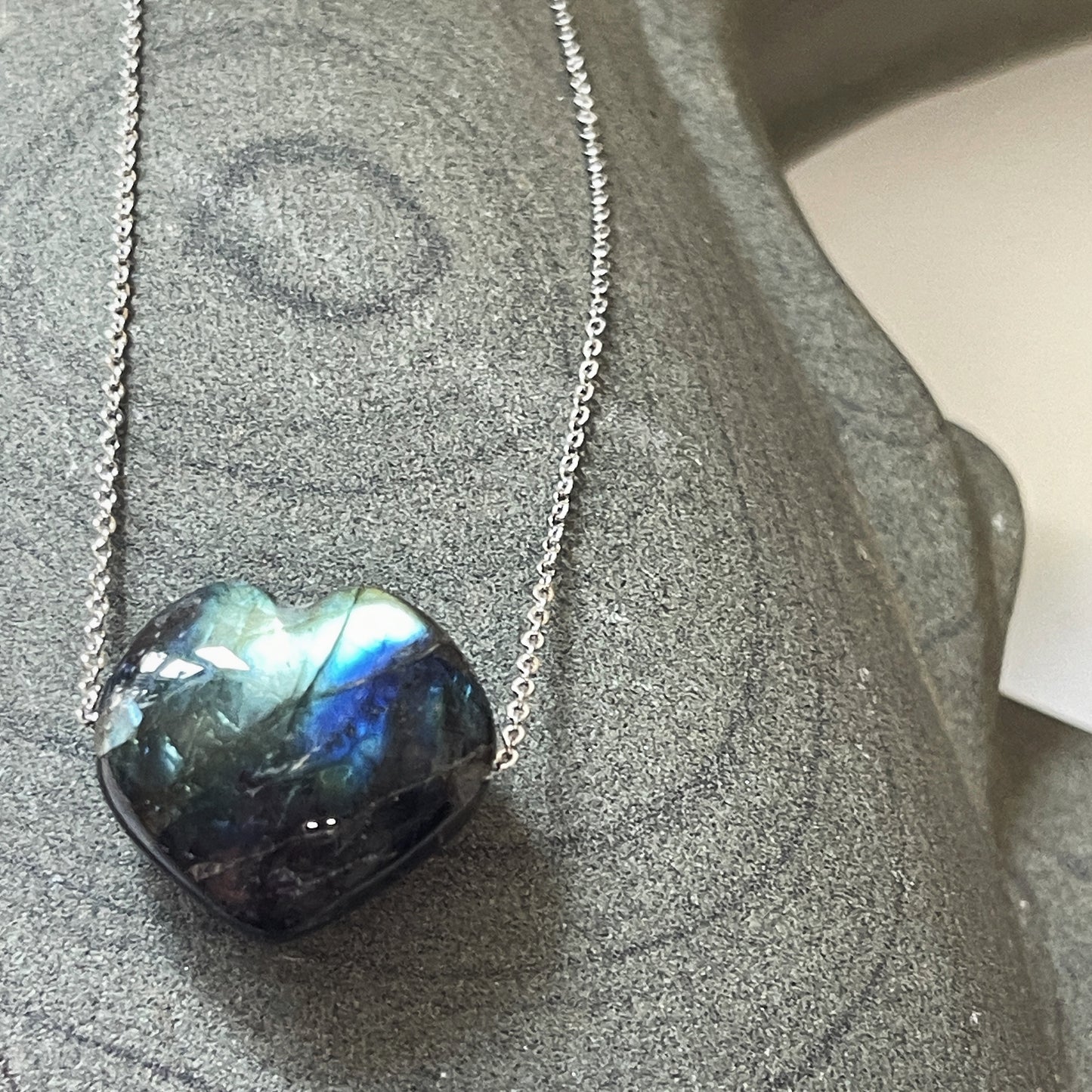 Labradorite Heart Necklace