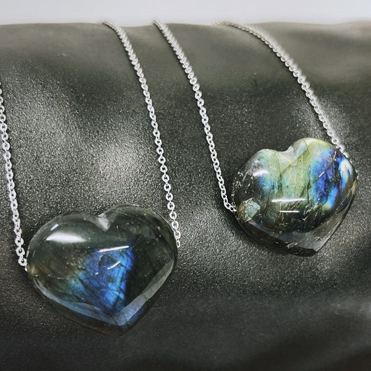 Labradorite Heart Necklace