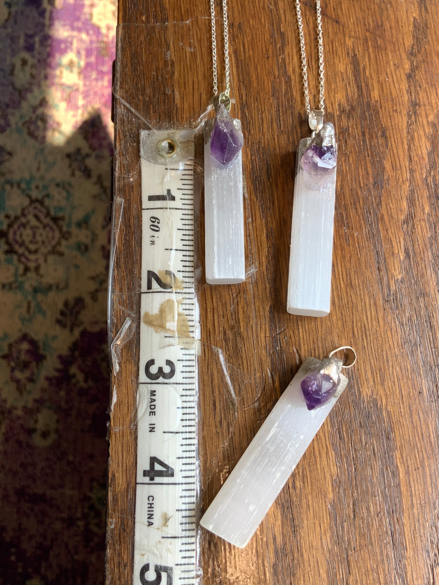 Amethyst Selenite Necklace