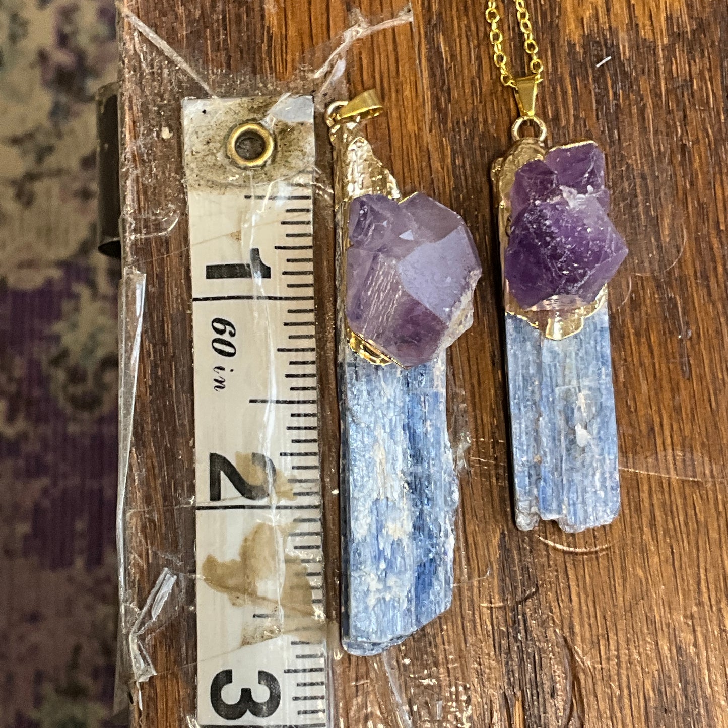 Blue Kyanite and Amethyst 'Potent Pairing' Necklace