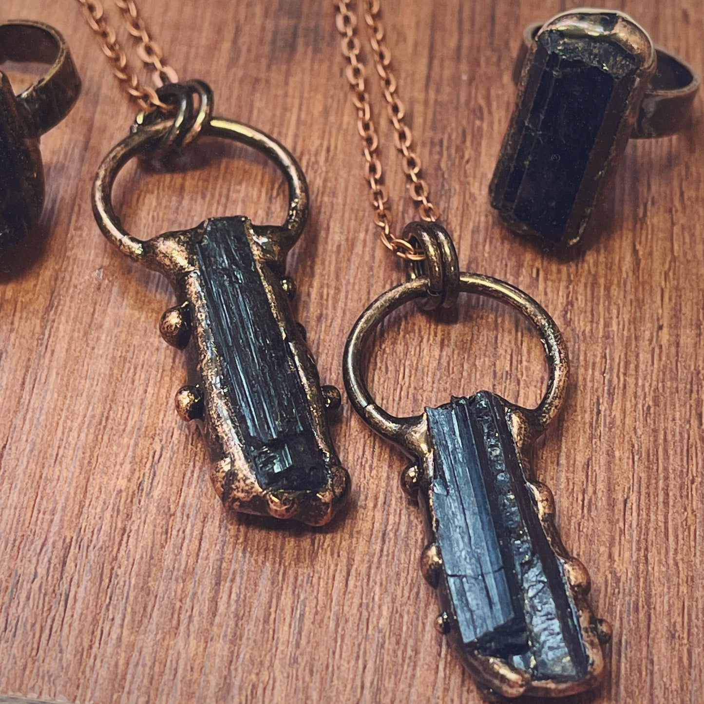 Copper Black Tourmaline Necklace