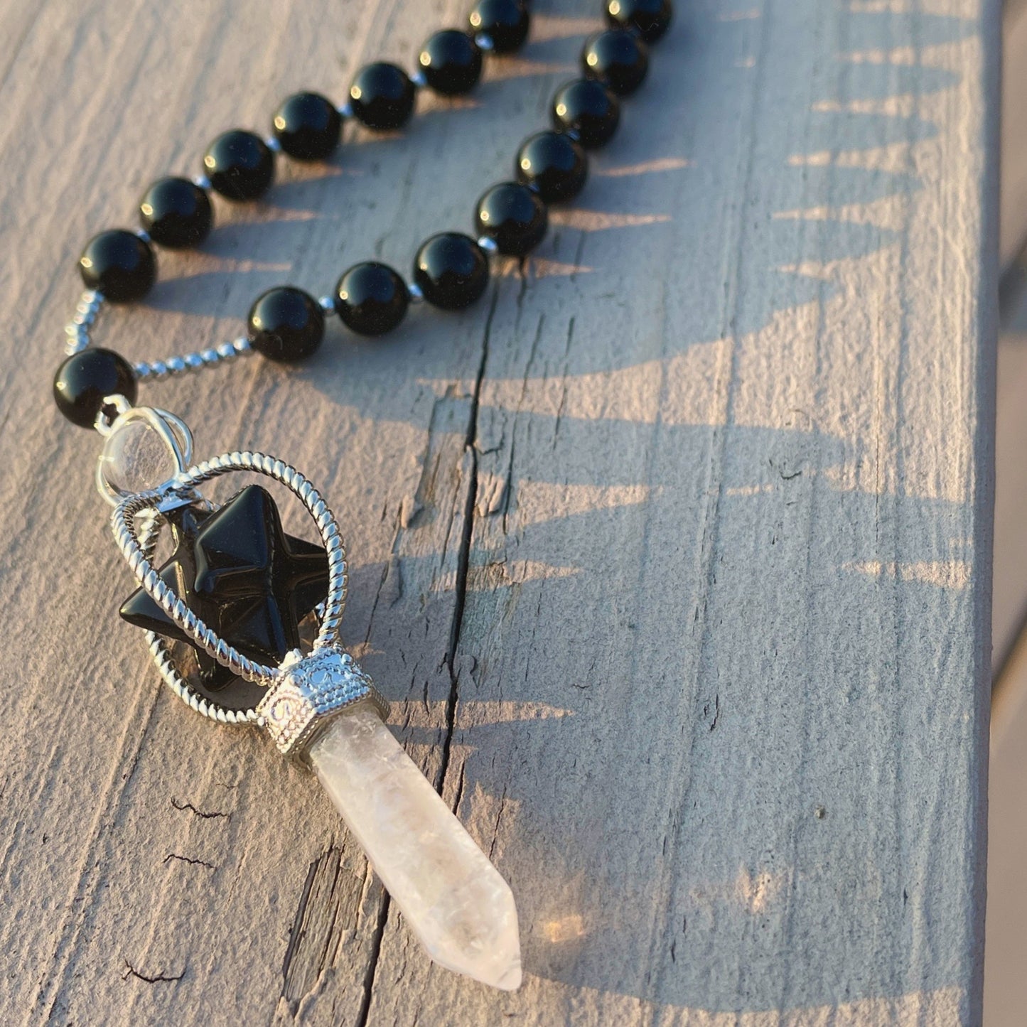 Merkaba gemstone necklace