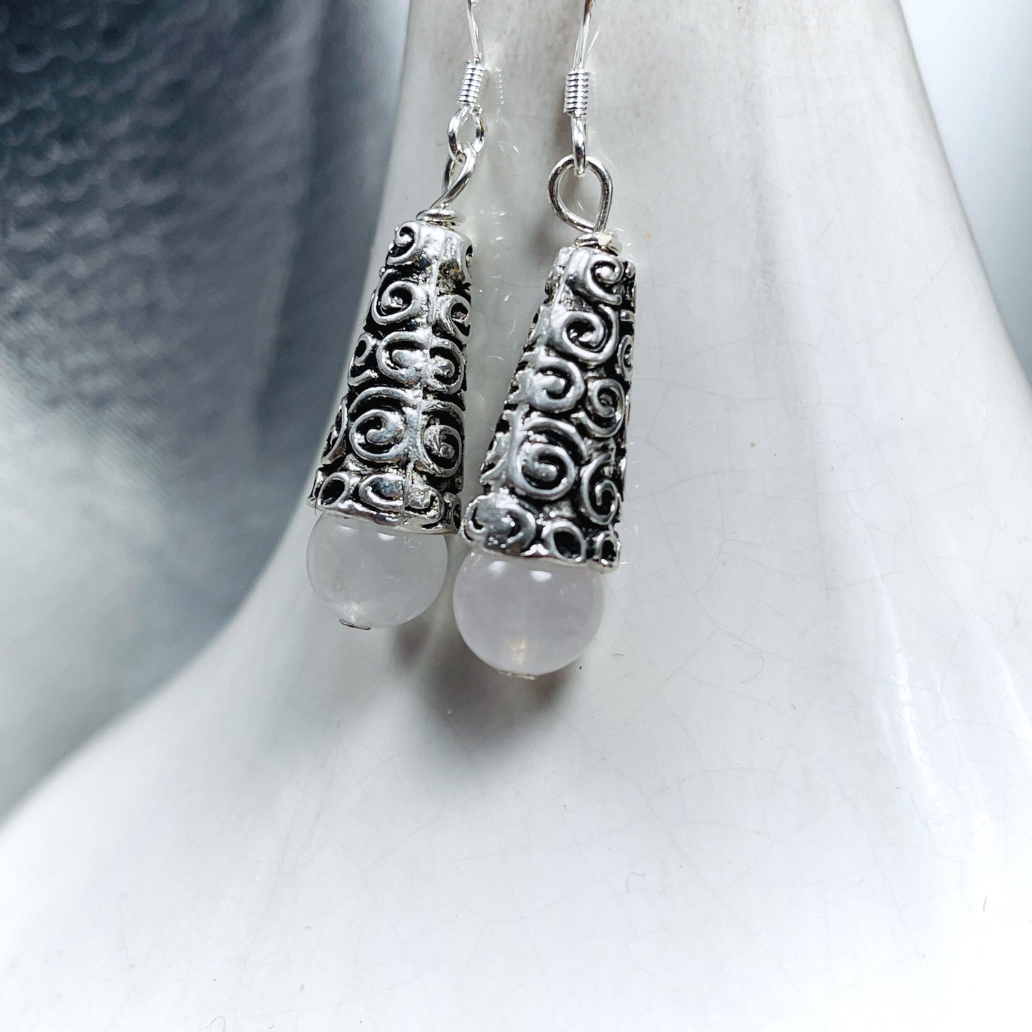 Cloudland Gemstone Bali Silver Earrings