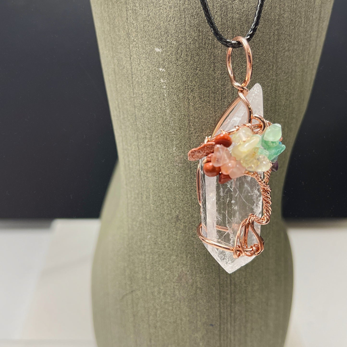 Chakra Tree Crystal  necklace