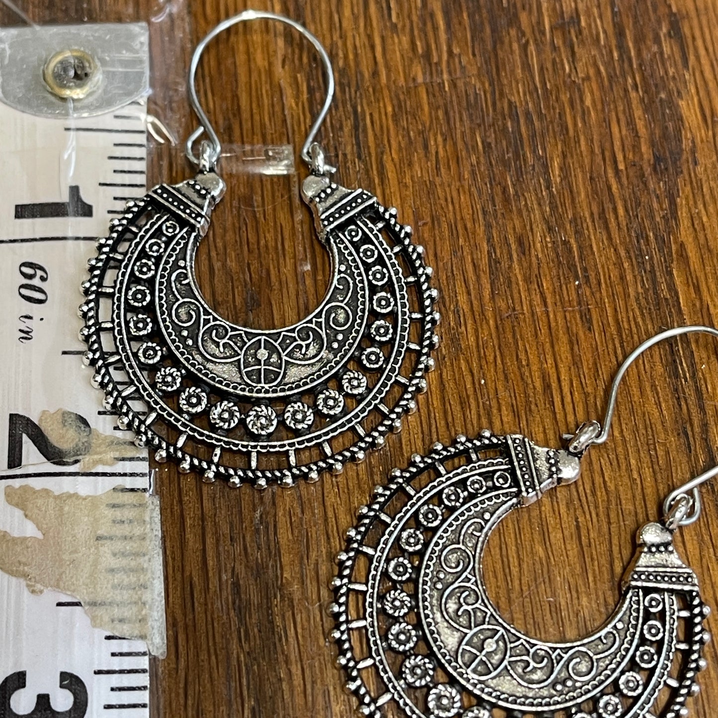 Dakota Bali Silver Boho Hoop Earrings