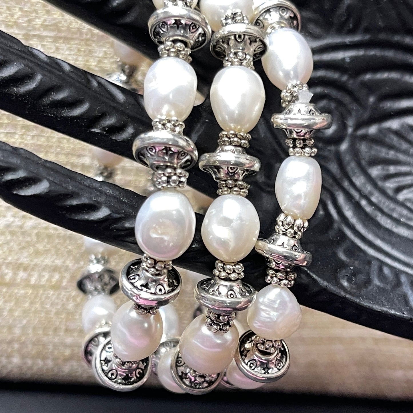 Lana Gemstone and Tibetan Silver Stacking Bracelets