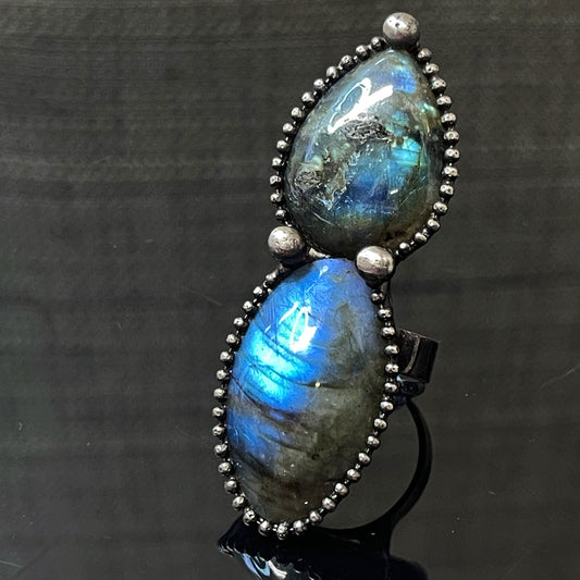 Labradorite Seriously Statement Ring