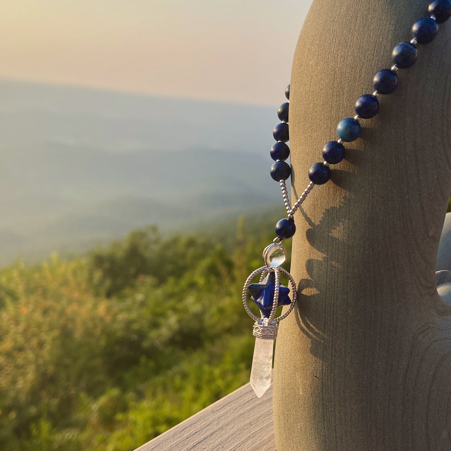 Merkaba gemstone necklace