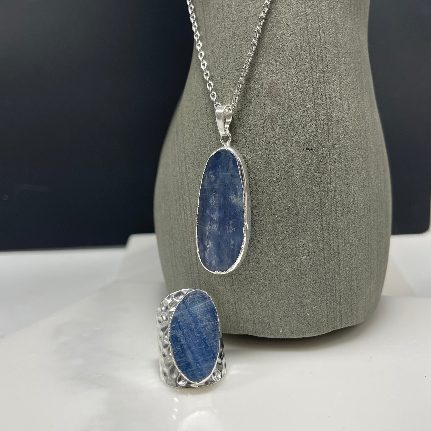 Calming Kyanite Pendant Necklace