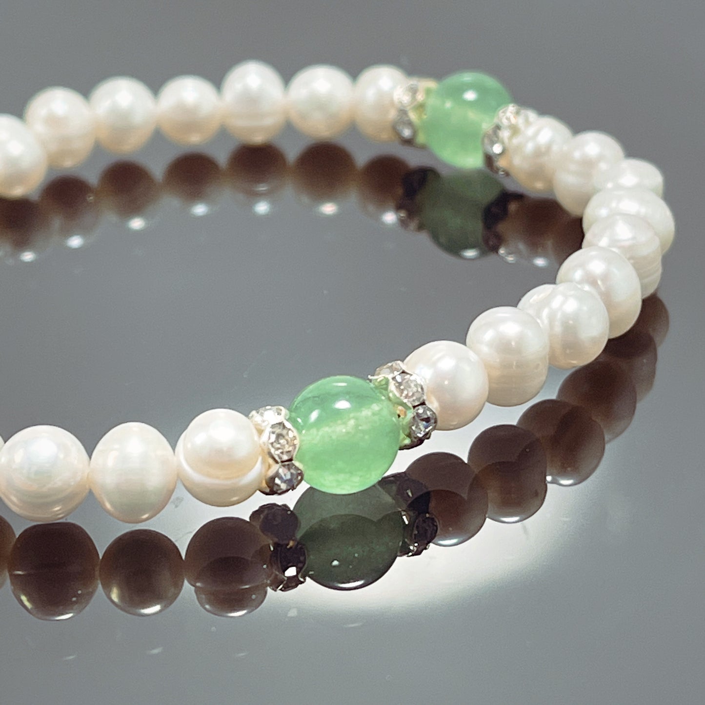 Jolie Pearl, Crystal & Gemstone Stacking Bracelets