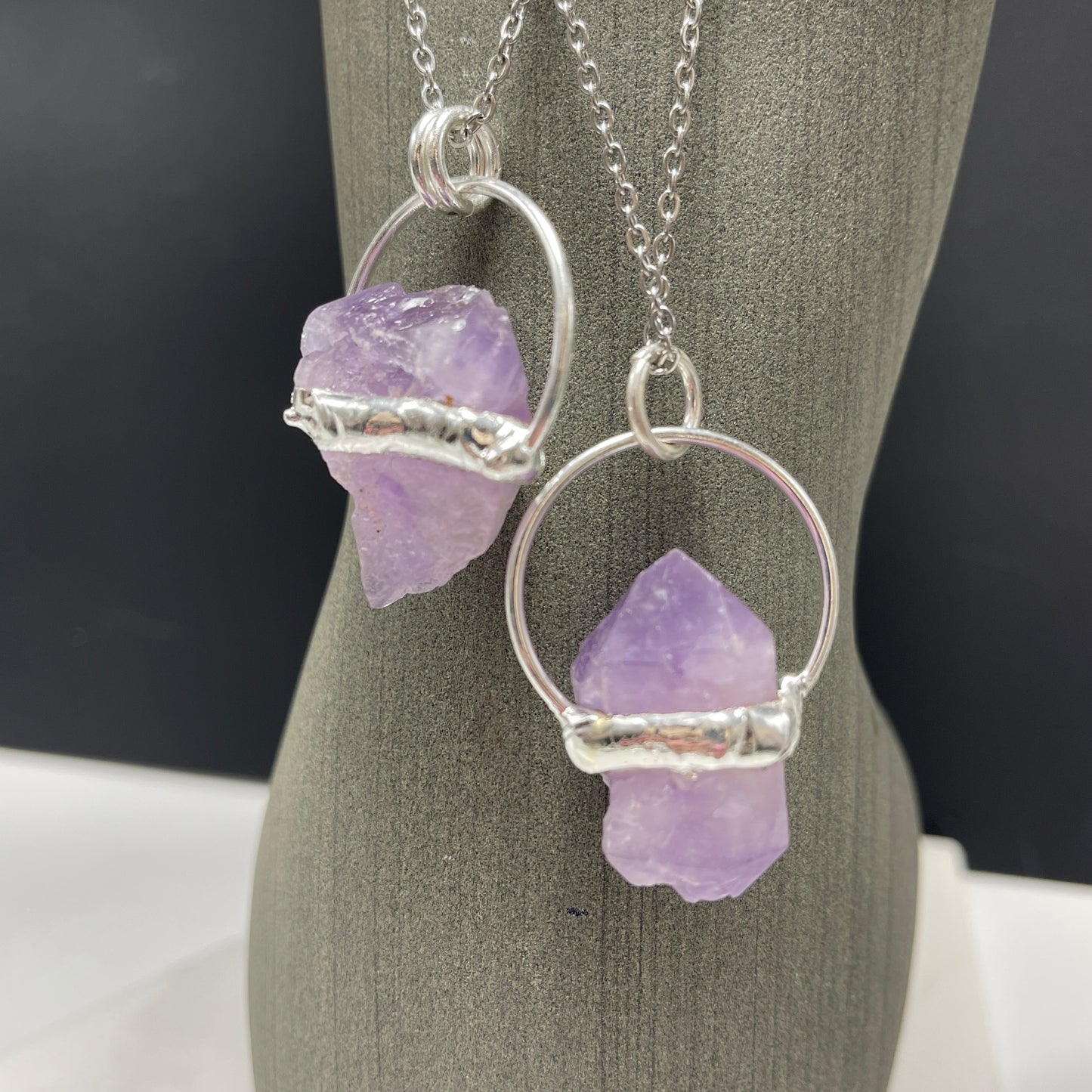 Dreamy Rock Amethyst Necklace